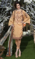 Three Piece, Shirt Fabric: Digital printed Embroidered Lawn, Includes: Front, Back, Sleeves, Digital Printed Crinkle Chiffon Dupatta, Dyed Cotton Trouser. Three Piece, Shirt Fabric: Digital printed Embroidered Lawn, Includes: Front, Back, Sleeves, Digital Printed Crinkle Chiffon Dupatta, Dyed Cotton Trouser.