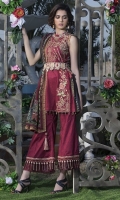 Three Piece, Shirt Fabric: Digital printed Embroidered Lawn, Includes: Front, Back, Sleeves, Digital Printed Crinkle Chiffon Dupatta, Dyed Cotton Trouser. Three Piece, Shirt Fabric: Digital printed Embroidered Lawn, Includes: Front, Back, Sleeves, Digital Printed Crinkle Chiffon Dupatta, Dyed Cotton Trouser.