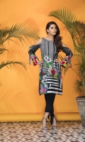 One Piece, Shirt Fabric: Digital printed lawn Includes: Front, Back, Sleeves,and embroidered patches
