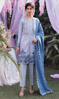 Dyed Jacquard Front 1.14 M Dyed Jacquard Back 1.14 M Embroidered Front A Yoke 1.5 M Embroidered Front B Yoke 2 Pc Embroidered Patch For Front Daman 1 M Embroidered Patch For Back Daman 0.77 M Dyed Jacquard Sleeves 0.67 M Sleeves Embroiderd Patch 2 Pc Dyed Jacquard Dupatta 2.5 M Dyed Silk Trouser 2.5 M
