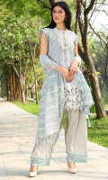 Three Piece, Chikan Embroidered Lawn Shirt With Embroidered Hand Embellished Neckline With Embroidered Border Of Hand Embellished 3D Flowers Coupled With Embroidered Crinkle Chiffon Dupatta & Dyed Cambric Trouser Three Piece, Chikan Embroidered Lawn Shirt With Embroidered Hand Embellished Neckline With Embroidered Border Of Hand Embellished 3D Flowers Coupled With Embroidered Crinkle Chiffon Dupatta & Dyed Cambric Trouser