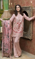 Three Piece, Shirt Fabric: Linen, Includes: Front, Back, Sleeves, Digital Printed Pure Cotton Silk Dupatta, Dyed Linen Trouser