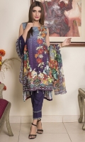 Three Piece, Shirt Fabric: Linen, Includes: Front, Back, Sleeves, Digital Printed Shawl, Dyed Linen Trouser.