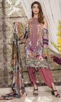 Three Piece, Shirt Fabric: Linen, Includes: Front, Back, Sleeves, Digital Printed Shawl, Dyed Linen Trouser.