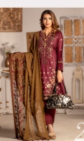 - SHIRT: FULL HEAVY EMBROIDERED LAWN SHIRT.  - DUPATTA: CHIFFON HEAVY EMBROIDERED + CHIKANKARI DUPATTA.  - TROUSER: PLAIN DYED TROUSER.