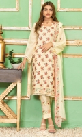 Luxury Heavy Ayudia Karandi Embroidered SHIRT, Pure Bamberg Heavy Chiffon Embroidered Dupatta, Ayudia Karandi Trouser