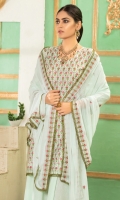 Luxury Heavy Ayudia Karandi Embroidered SHIRT, Pure Bamberg Heavy Chiffon Embroidered Dupatta, Ayudia Karandi Trouser