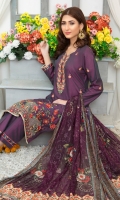 1) All Designs with Two Tone Heavy Embroidered Shirt with Handwork. 2) All Designs with Sequence Embroidered Digital Printed Chiffon Dupatta. 3) All Designs with Two Tone Trouser.