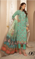 Lawn Print Embroidered Chafon Dupatta Plain Trouser