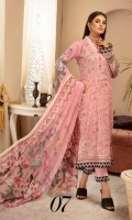 Lawn Print Embroidered Chafon Dupatta Plain Trouser