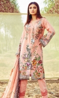 embroidered lawn unstitch three pcs suit 