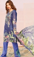 embroidered lawn unstitch three pcs suit 