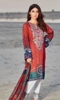 embroidered lawn unstitch three pcs suit 