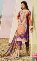 embroidered lawn unstitch three pcs suit 