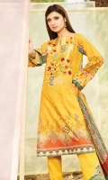 embroidered lawn unstitch three pcs suit 