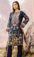 embroidered lawn unstitch three pcs suit 