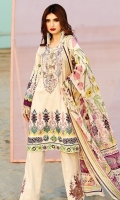 embroidered lawn unstitch three pcs suit 