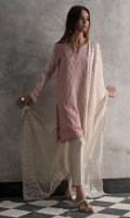 Crepe silk pleated shirt with hand embroidered mirror work in the front panel