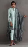 Thick cotton pocket printed shirt. Paired with beautiful cotton dupatta and cotton pants.