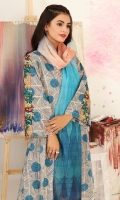 PRINTED EMBROIDERED SHIRT WITH DIGITAL PRINTED NET DUPATTA