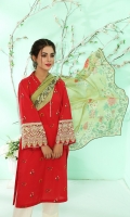 PRINTED EMBROIDERED SHIRT WITH SILK DUPATTA