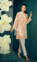 Yellow Printed Stitched Lawn Shirt - 1PC