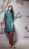 Sea Green Printed Stitched Lawn Shirt & Printed Shalwar - 2PC