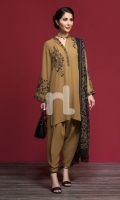 Embroidered Stitched Formal Georgette Shirt & Embellished Silk Chiffon Dupatta – 2PC