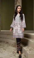 Peach Printed Embroidered Stitched Khaddar Shirt - 1PC Peach Printed Embroidered Stitched Khaddar Shirt - 1PC
