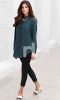 Green Plain Dyed Stitched Viscose Top - 1PC Green Plain Dyed Stitched Viscose Top - 1PC