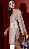 Grey Printed Stitched Karandi Shirt - 1PC