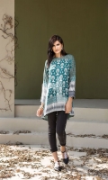 Green Printed Stitched Linen Shirt - 1PC
