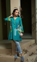 Green Digital Printed Stitched Khaddar Shirt - 1PC