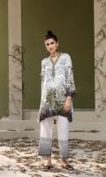 Grey Digital Printed Stitched Linen Shirt - 1PC