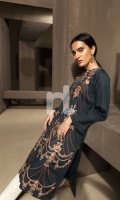 Black Embroidered Stitched Karandi Shirt - 1PC Black Embroidered Stitched Karandi Shirt - 1PC