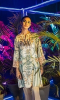 Off White Digital Printed Stitched Sateen Shirt - 1PC Off White Digital Printed Stitched Sateen Shirt - 1PC