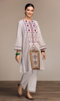 Printed Embroidered Stitched Lawn Shirt - 1PC