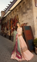 Front: Jacquard 2.2M Back: Jacquard 2.2M Sleeves: Jacquard 0.6M Trouser: Dyed Cambric 2.5M Dupatta: Digital Printed Silk 2.5M Embroideries: Front Daman Border Neckline Sleeve Border Motif – 2 Front: Jacquard 2.2M Back: Jacquard 2.2M Sleeves: Jacquard 0.6M Trouser: Dyed Cambric 2.5M Dupatta: Digital Printed Silk 2.5M Embroideries: Front Daman Border Neckline Sleeve Border Motif – 2