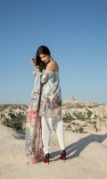 Front: Cotton Net 1.20M Back: Digital Printed Lawn 1.20M Sleeves: Digital Printed Lawn 0.6M Trouser: Printed Cambric 2.5M Dupatta: Digital Printed Silk 2.5M Embroideries: Front Daman Border Motif Patch – 2 Pant Motifs Front: Cotton Net 1.20M Back: Digital Printed Lawn 1.20M Sleeves: Digital Printed Lawn 0.6M Trouser: Printed Cambric 2.5M Dupatta: Digital Printed Silk 2.5M Embroideries: Front Daman Border Motif Patch – 2 Pant Motifs