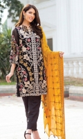Embroidered Unstitched 3 Piece Suit 