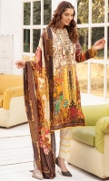 Front: 1.25 Meter Printed with Embroidery Back: 1.25 Meter Print Dupatta: 2.5 Meter Modal Printed Sleeves: 0.5 Meter Print Trousers: 2.5 Meter Plain 