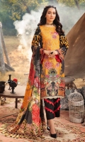 Front: 1.25 Meter Printed with Embroidery Back: 1.25 Meter Print Dupatta: 2.5 Meter Modal Printed Sleeves: 0.5 Meter Print Trousers: 2.5 Meter Plain 