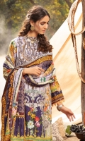 Front: 1.25 Meter Printed with Embroidery Back: 1.25 Meter Print Dupatta: 2.5 Meter Modal Printed Sleeves: 0.5 Meter Print Trousers: 2.5 Meter Plain 