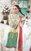 3 Meter Printed Shirt With Front Embroidered 2.5 Meter Lawn Dupatta 2.5 Meter Cotton Trousers