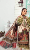 3 Meter Printed Shirt With Front Embroidered 2.5 Meter Lawn Dupatta 2.5 Meter Cotton Trousers