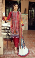 3-Meter Shirt with Embroidered Front 2.5-Meter Lawn Printed Dupatta 2.5-Meter Plain Cotton Trousers