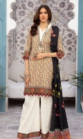 1.25 meter front print & embroidered 1.25 meter back print 0.5 meter sleeves print 2.5 meter duppata print 2.5 meter plain trousers