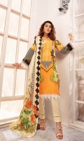 3 Meter Printed Shirt 2.5 Meter Printed Lawn Duppata 2.5 Meter Plain Cotton Trousers