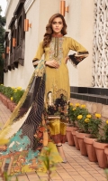 Front 1-meter Viscose Print with Embroidery Back 1-meter Viscose Print Sleeves 0.5-meter Viscose Print Trouser 2.5-meter Plain 2.5-meter Printed Shaffon Duppatta