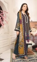 1.25-Meter Front Printed and Embroidered 1.25-Meter Printed Back 0.5-Meter Printed Sleeves 2.5-Meter Lawn Printed Dupatta 2.5-Meter Cotton Trousers